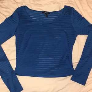 Blue Sheer Long Sleeve